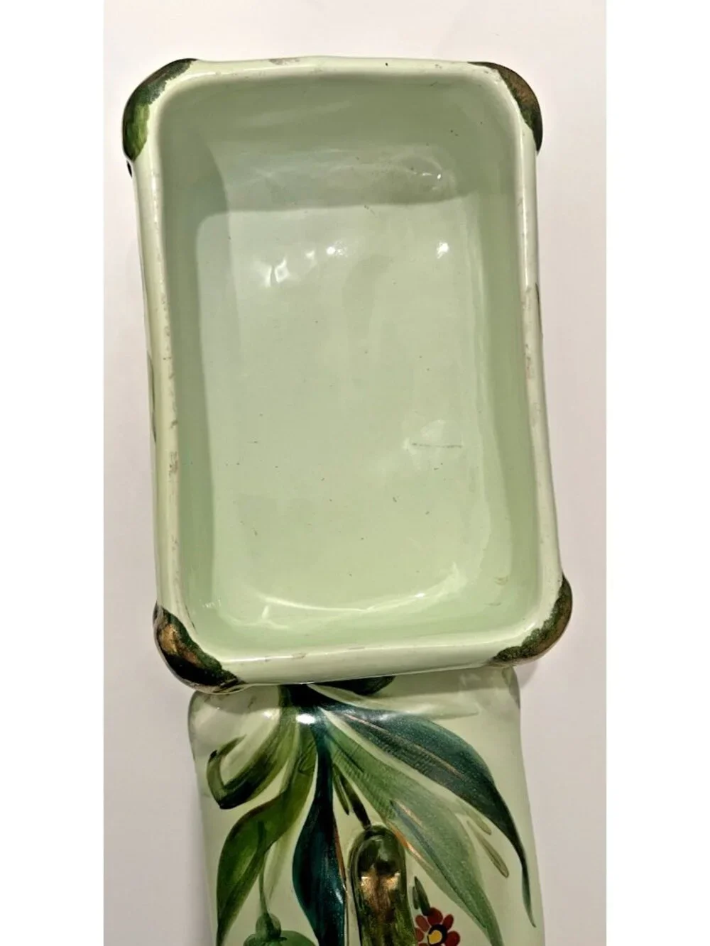 Vtg Italian Hand Painted Footed Porcelain Trinket Vanity Box Numbered Victorian